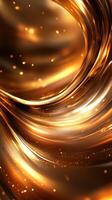 Swirling golden patterns create a mesmerizing visual effect in a dynamic composition of light and texture photo