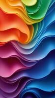 Vibrant waves of color flowing seamlessly in a bright abstract design showcasing artistic creativity and visual harmony photo