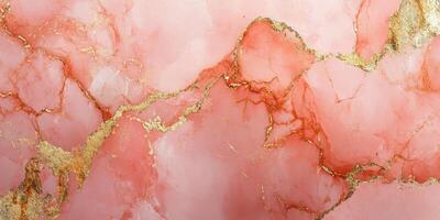 Elegant pink marble with gold veins showcasing natural beauty and sophistication in design photo