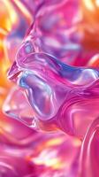 Vibrant abstract patterns with flowing colors in shades of pink, purple, and orange illuminating a dynamic visual display photo