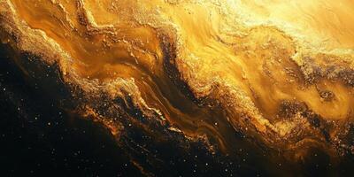 Golden cosmic swirl displays rich textures and vibrant colors in a stunning representation of space photo