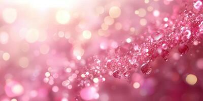 Colorful bokeh effect with sparkling droplets in shades of pink during daylight hours photo