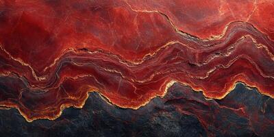 Striking patterns in red and black stone reveal layers of natural beauty in warm hues and textures photo