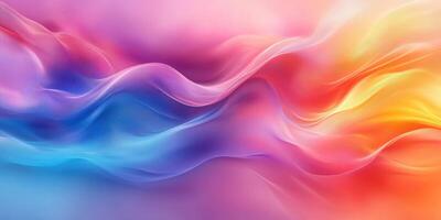 Colorful abstract waves flowing smoothly in a vibrant digital background creation photo