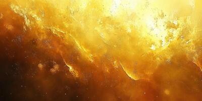 Golden cosmic clouds with bursts of light create a mesmerizing atmosphere in the universe photo