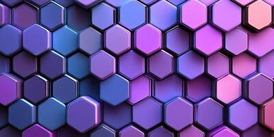 Colorful hexagonal patterns create a vibrant abstract design with smooth gradients and textures in a digital artwork photo