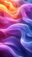Colorful flowing fabric creates a vibrant abstract background with swirling patterns and smooth textures photo