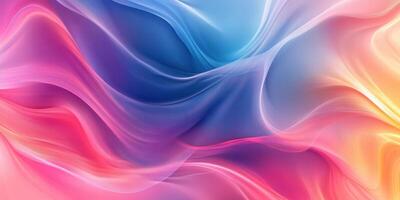 Colorful abstract waves blend harmoniously in a vibrant display of light and motion across the canvas photo
