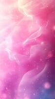 Soft pink and purple abstract design with luminous particles radiating tranquility and beauty in a serene background photo