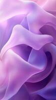 Delicate layers of purple fabric flowing gracefully in soft light, creating an elegant abstract composition photo
