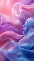 Flowing silk fabric in beautiful pastel colors creating a serene and elegant atmosphere for design projects and art photo