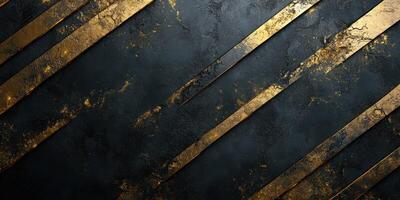 Textured black and gold background featuring diagonal golden stripes on a dark surface photo