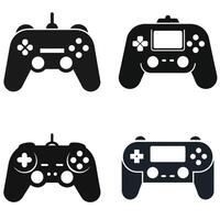 Collection of gaming consoles and controllers vector