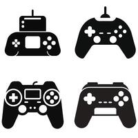 gaming consoles and controllers in a flat design. vector