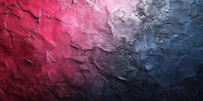Bright color gradient wall with textured surface showcasing deep red, purple, and blue tones at an artistic studio setting photo