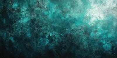 Textured teal and turquoise abstract background with subtle variations in lighting and depth for creative projects photo