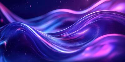 Colorful waves of light flowing through a dark space create a mesmerizing visual effect during an abstract art exploration photo