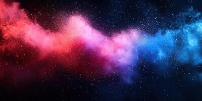 Colorful cosmic clouds in deep space create a stunning visual display of swirling stardust and interstellar elements at night photo