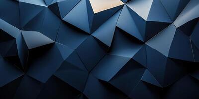 Abstract blue geometric design featuring sharp triangular patterns in a modern aesthetic photo