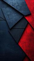 Bold geometric design with contrasting colors creating a dynamic visual effect on textured surface photo