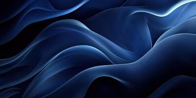 Soft, flowing blue waves create a calm atmosphere in an abstract design for relaxation and meditation photo