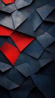Abstract geometric design featuring red and dark shades in a creative pattern photo