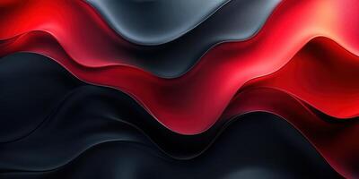 Fluid patterns of red and black waves create a mesmerizing abstract design in a modern artistic composition photo