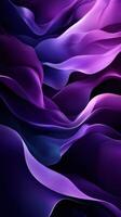 Layers of smooth purple fabric create a mesmerizing abstract display in a soft, flowing design photo