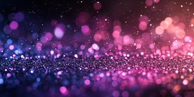 Colorful bokeh lights create a mesmerizing backdrop in a dreamy atmosphere during a festive evening event photo