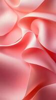 Soft pink satin fabric creating elegant folds and textures for fashion or design projects photo