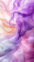 Beautiful abstract fabric folds in various shades of purple and pink creating an ethereal flow photo