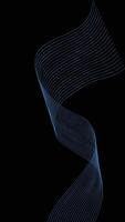 Abstract Blue Curved Lines Design on Black Background vector