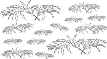 beautiful leaves pattern background. green leaves pattern background. vector