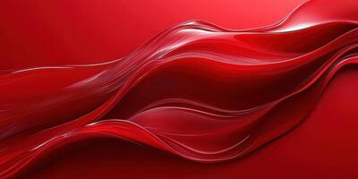 Flowing red waves create dynamic patterns on a vibrant background photo