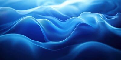 Fluid blue waves create a serene and calming atmosphere in a tranquil setting photo