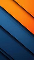 Bright orange and deep blue geometric patterns create a striking visual effect on a textured surface photo