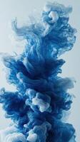 Blue and white swirling patterns create an abstract representation of movement and fluidity in a creative display photo
