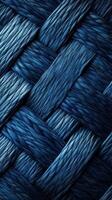 Intricate weaving of blue fibers creates a textured pattern photo