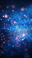Bright blue and pink sparkles create a dreamy cosmic atmosphere in a stunning background photo