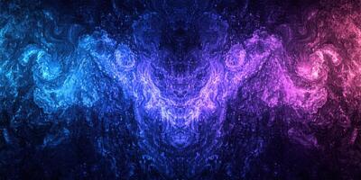 Colorful abstract waves with blue and purple hues creating a vibrant visual experience photo