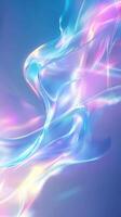 Colorful abstract waves flow through a serene space creating a dreamy atmosphere photo