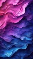 Colorful abstract waves flowing together in a dynamic pattern photo