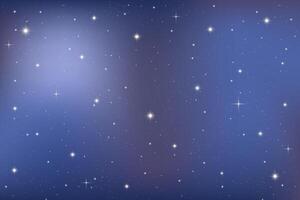 Dark night sky with shining stars and glowing constellations. Blue gradient background illustrates celestial universe with magical nebula patterns, perfect for astrology-inspired fantasy wallpaper. vector