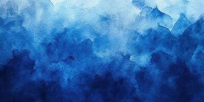Beautiful gradient of blue watercolor textures blending into each other creating a serene and calming effect photo
