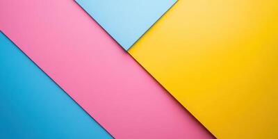 Colorful geometric shapes in vibrant hues creating an artistic backdrop for design or creativity photo