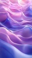 Soft undulating waves of purple and pink fabric create a serene abstract landscape photo