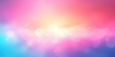Colorful abstract background with bright lights creating a dreamy atmosphere during sunset photo