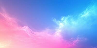 Stunning abstract clouds blend shades of blue and pink in a mesmerizing sky at twilight photo