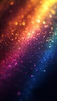 Colorful abstract background featuring vibrant splashes of light and texture shining in a dark environment photo