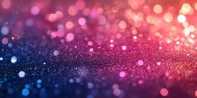 Colorful shimmering bokeh lights create a dynamic effect with a blend of purple, pink, and blue in the background photo